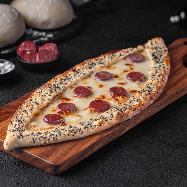 Cheese Pida with Sausage